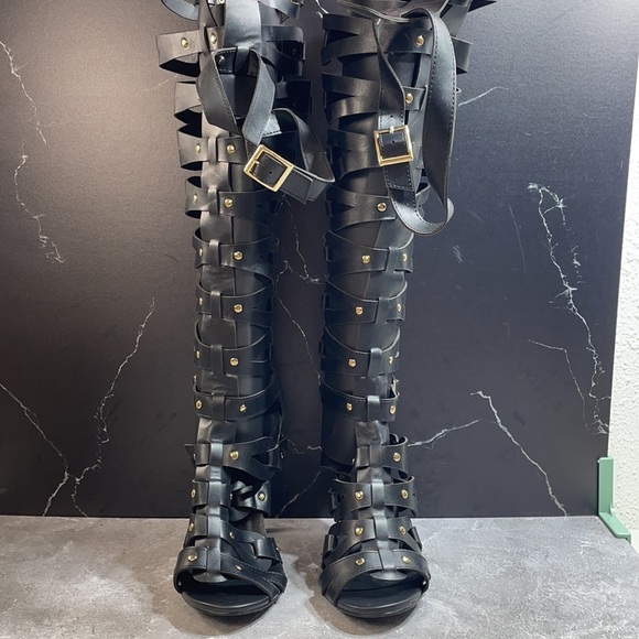 TimeTang Strap Heels Black Size 6.5m - Picture 2 of 9